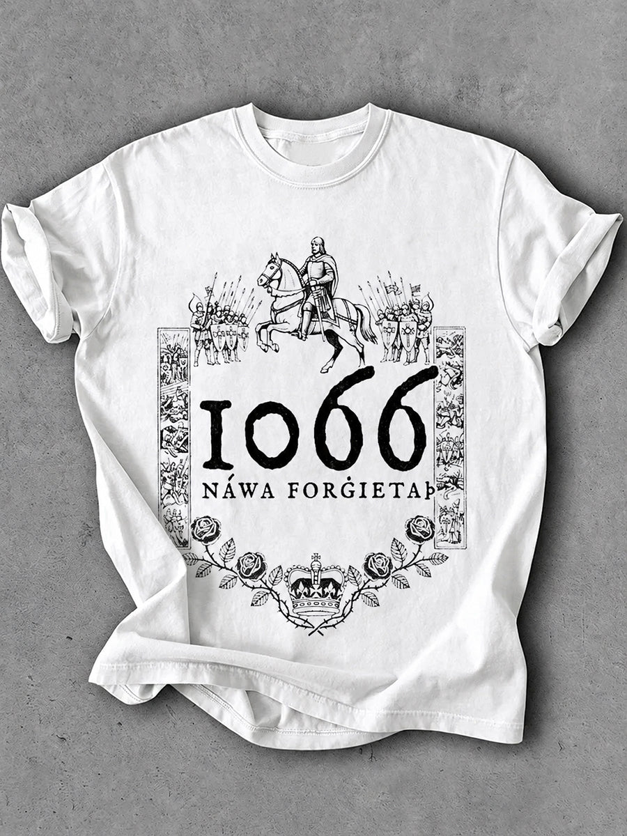 Women's Hastings Battle Medieval History Vintage Graphic T-shirt