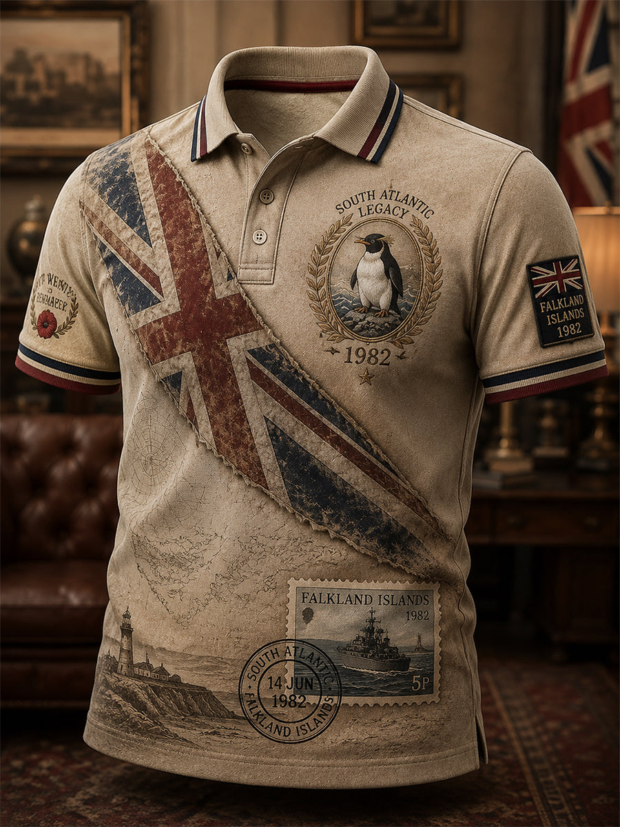 Men's Falklands War Veteran Short Sleeves Polo Shirt