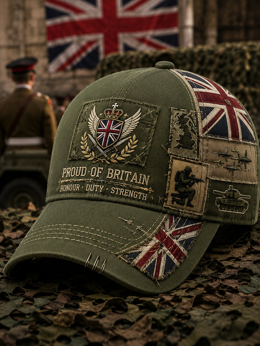 Men's Vintage Camouflage Hat With Military-Style Print