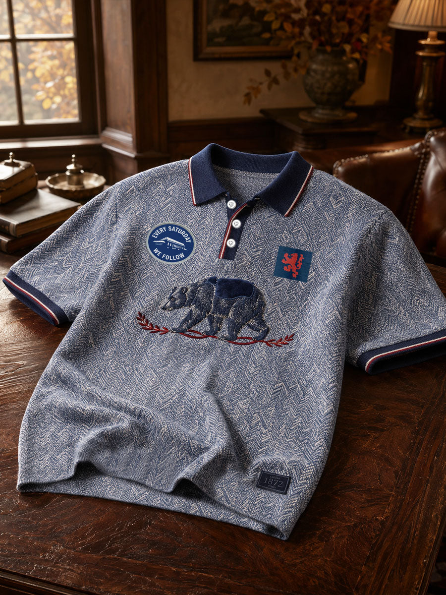 Men's Glasgow Football Lover Art Printed Casual Tops