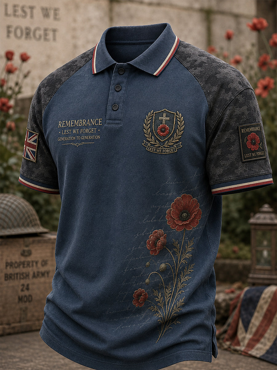 Men's Remembrance Day We Shall Not Forget Short Sleeves T-Shirt