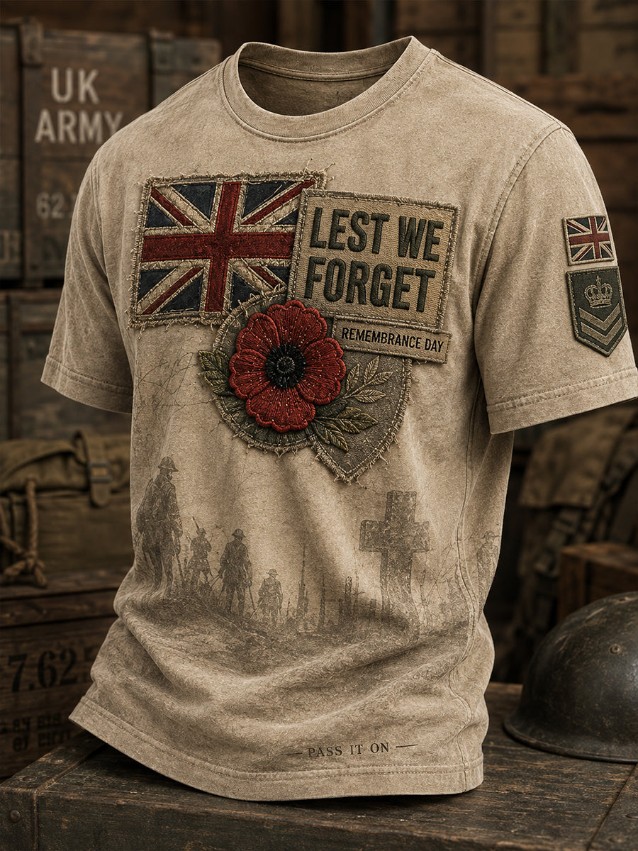 Men's British Remembrance Day Short Sleeves T-Shirt
