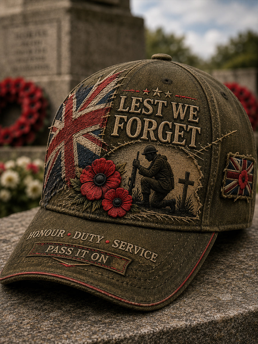 Unisex Remembrance Day We Shall Not Forget Hat