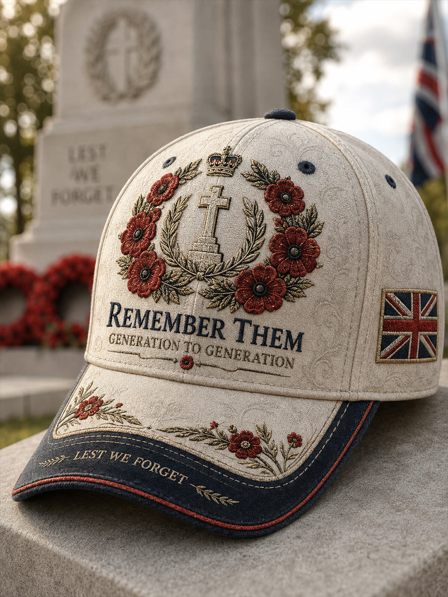 Unisex Remembrance Day We Shall Not Forget Hat