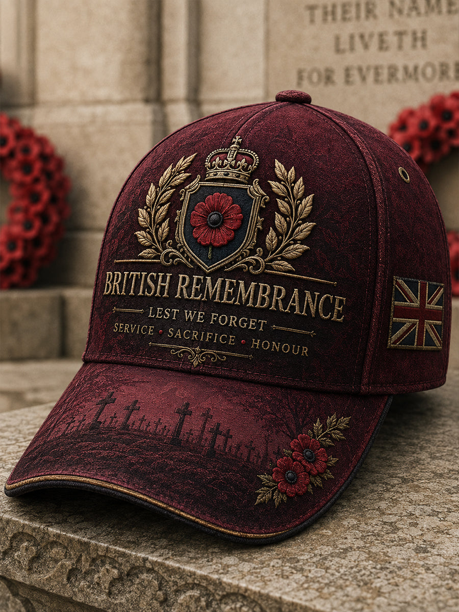 Unisex Remembrance Day We Shall Not Forget Hat