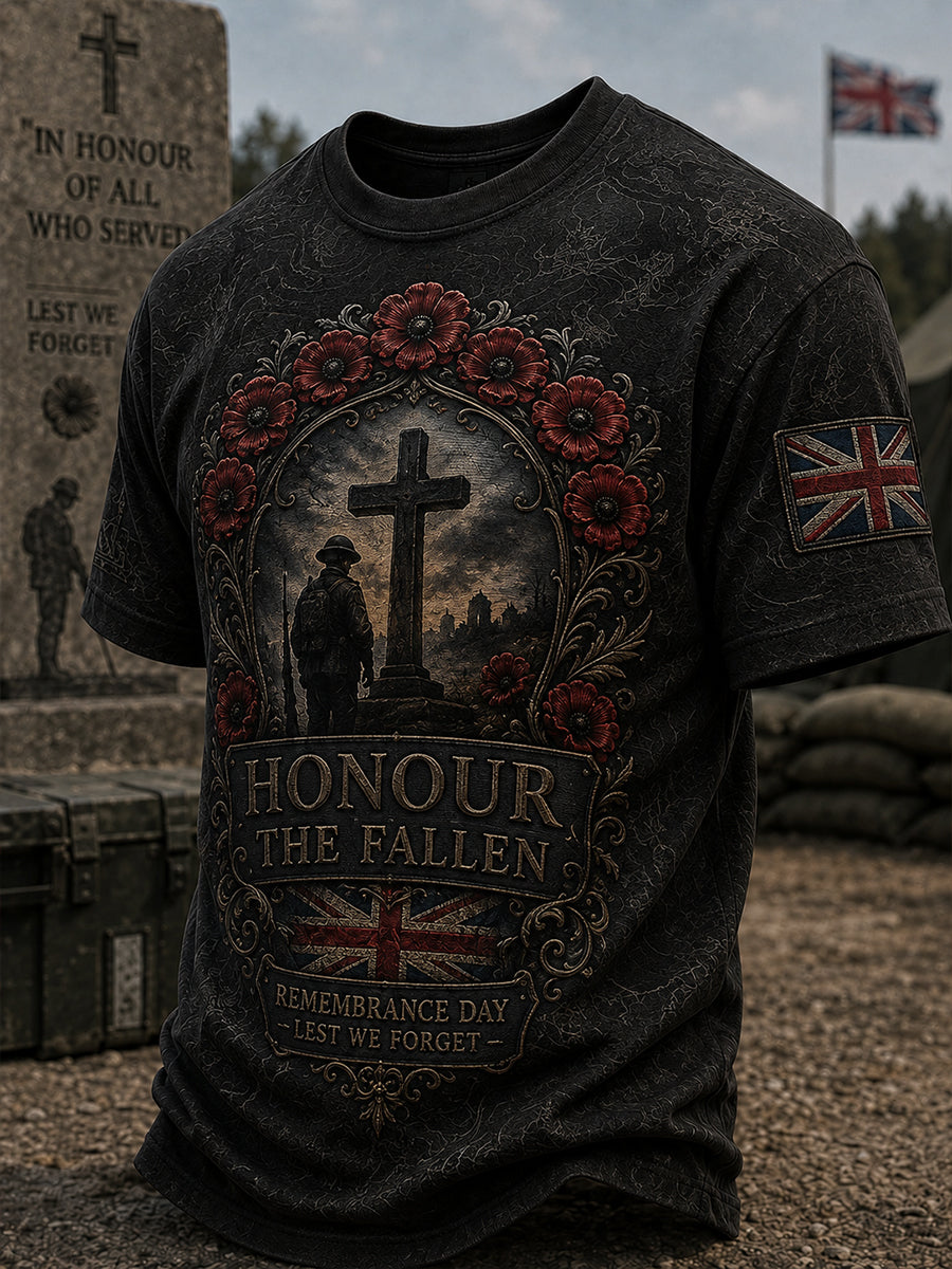 Men's British Remembrance Day Short Sleeves T-Shirt