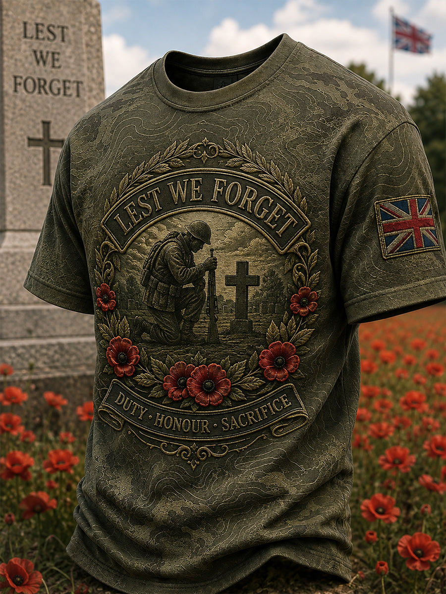 Men's British Remembrance Day Short Sleeves T-Shirt