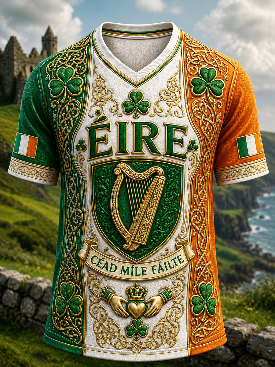 Men's Irish Patriotic Commemoration V-neck T-shirt