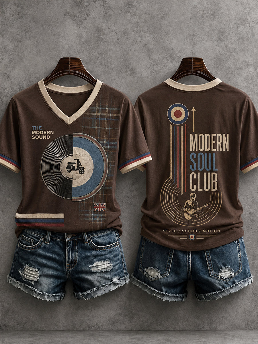 Women's Mods Culture Uk Music Lover Business Style Short-Sleeved T-Shirt