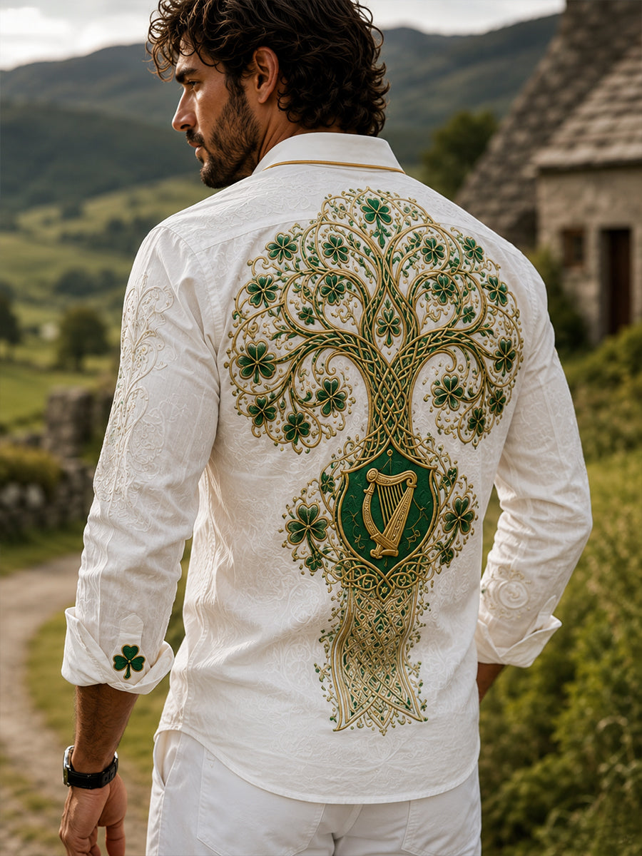 Men's Irish Patriotic Commemoration Waffle Shirt