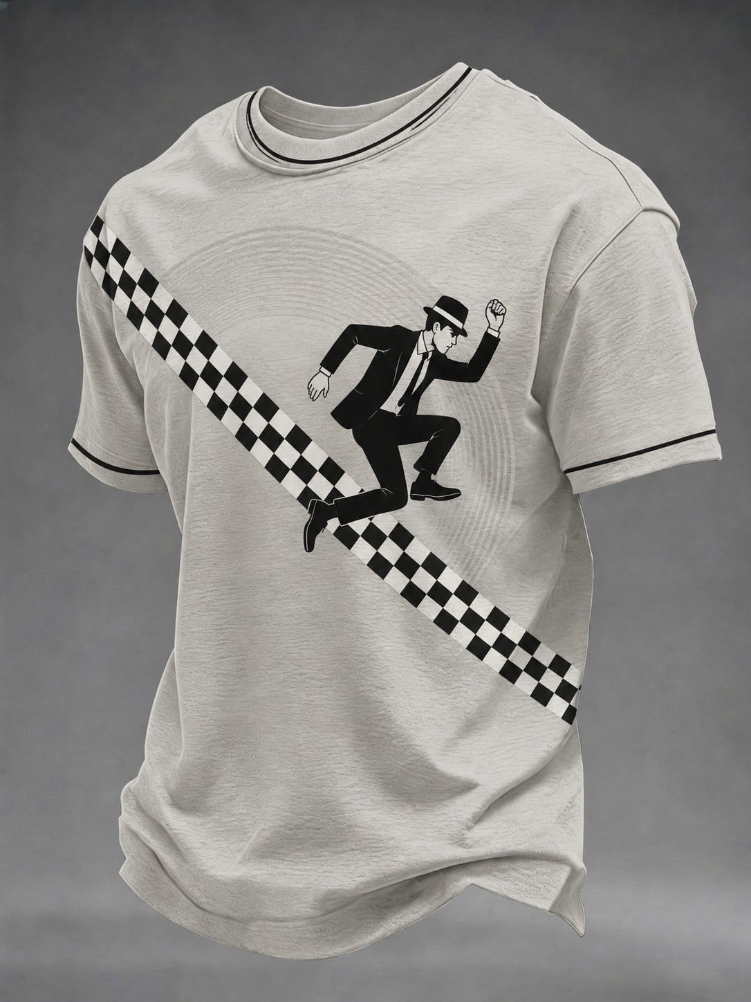 Men's Ska Revival Style Printed T-shirt