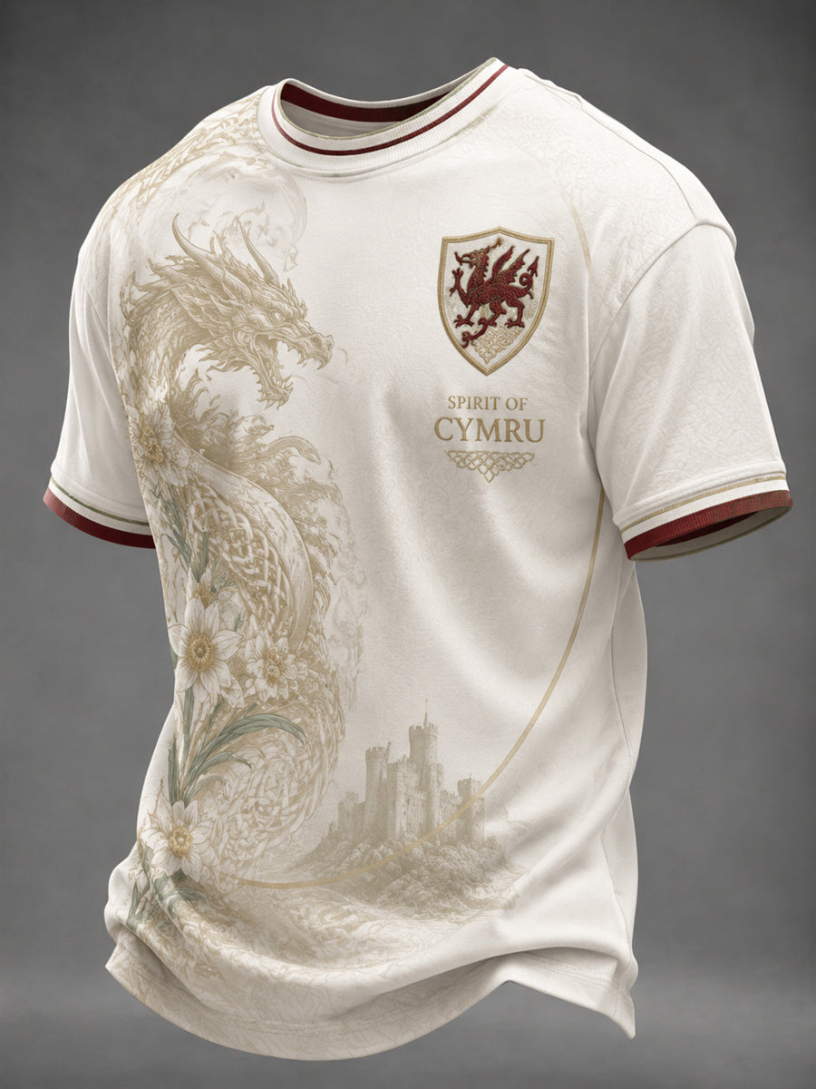 Men's Welsh Dragon Printed T-shirt