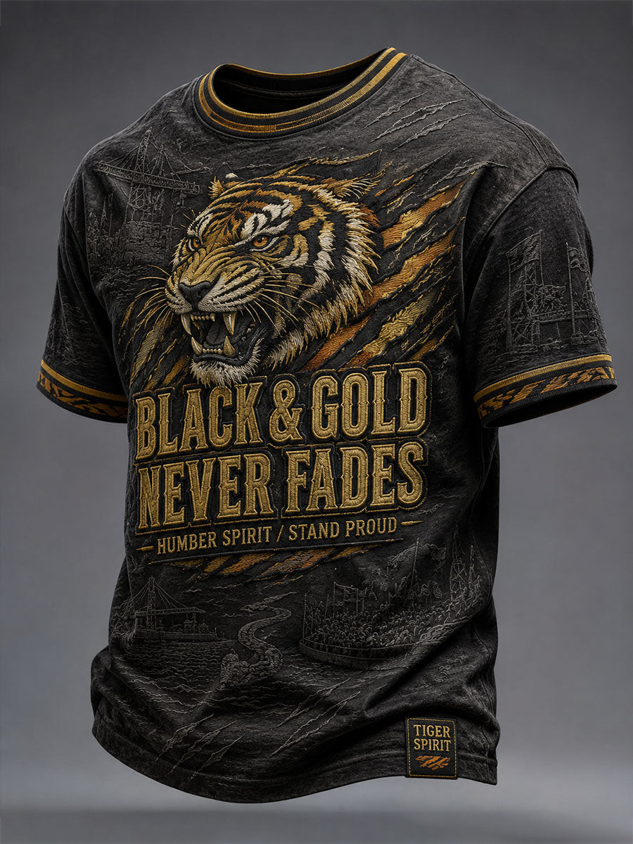 Men's Tigers Football Lover Printed T-shirt