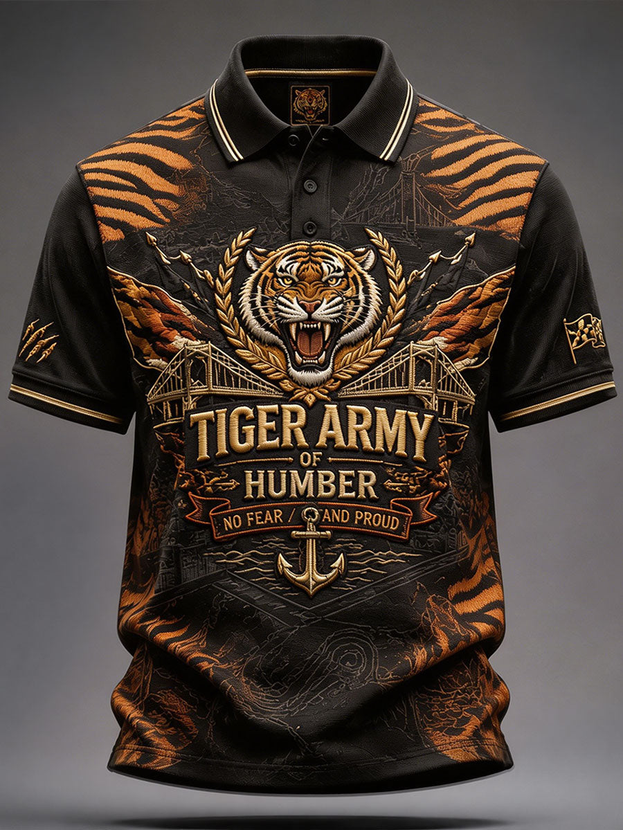 Men's Tigers Football Lover Printed Casual Tops
