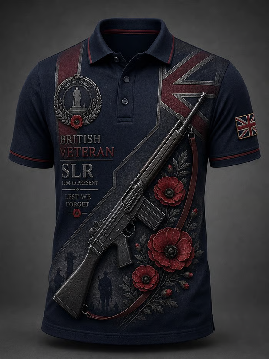 Men's British Veteran Print polo shirt