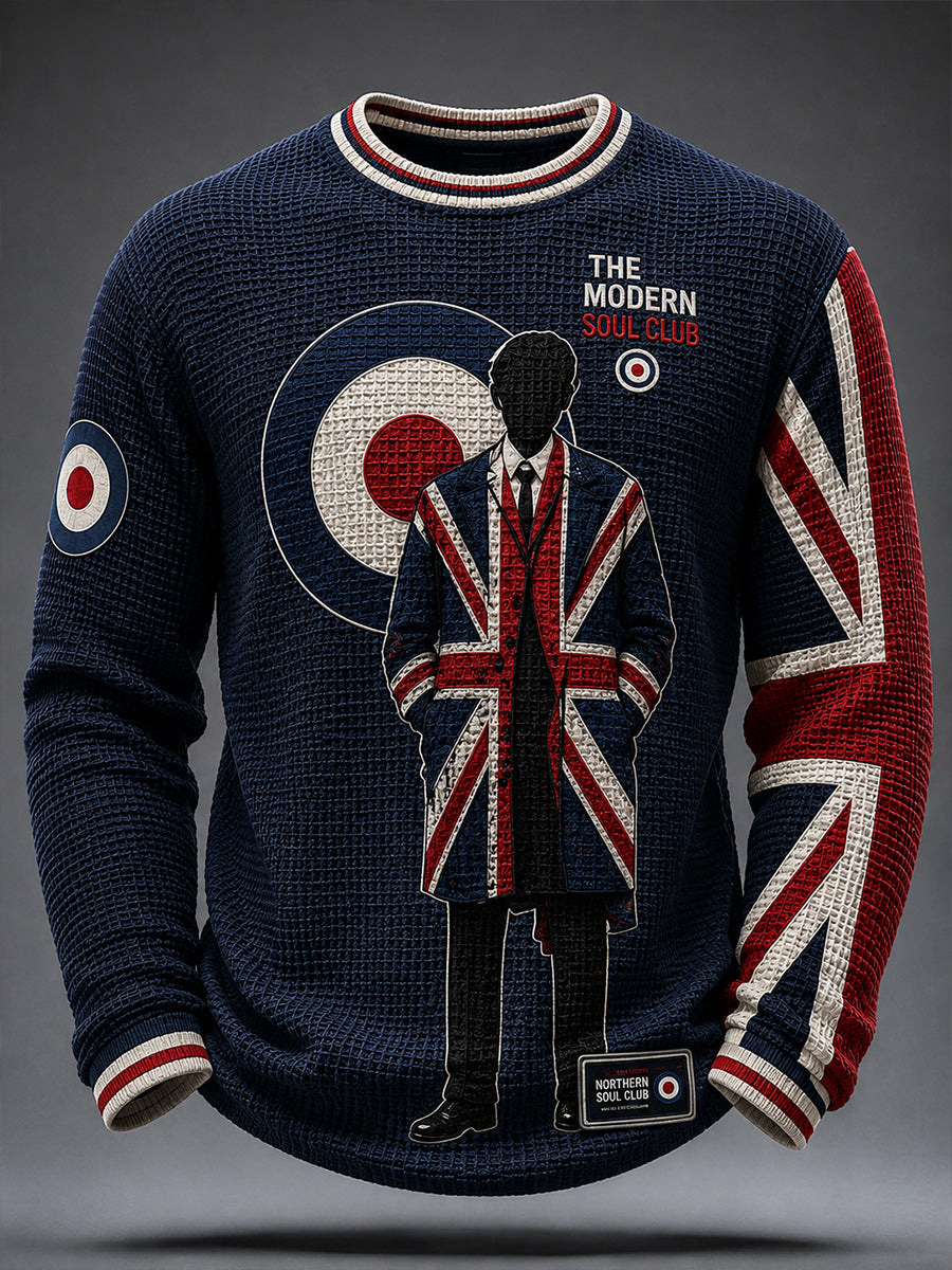 Men's Paul Weller And British Mod Culture Waffle Long Sleeve T-Shirt