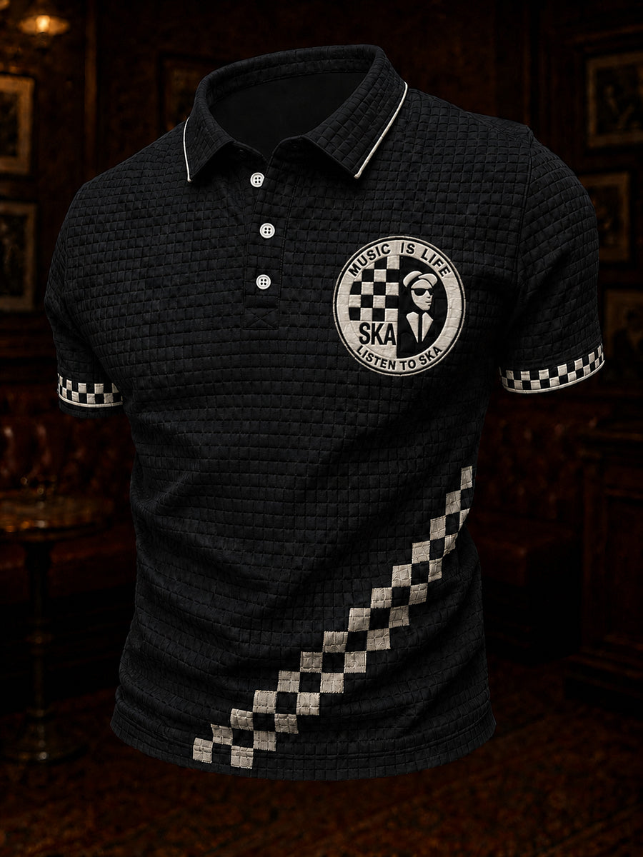 Men's 2-Tone Ska Music Lover Printed Shirt
