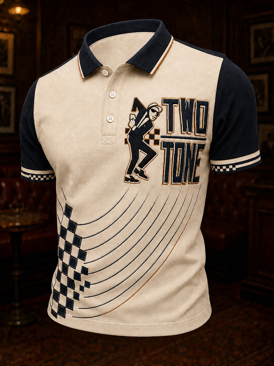 Men's 2-Tone Ska Music Lover Printed Shirt