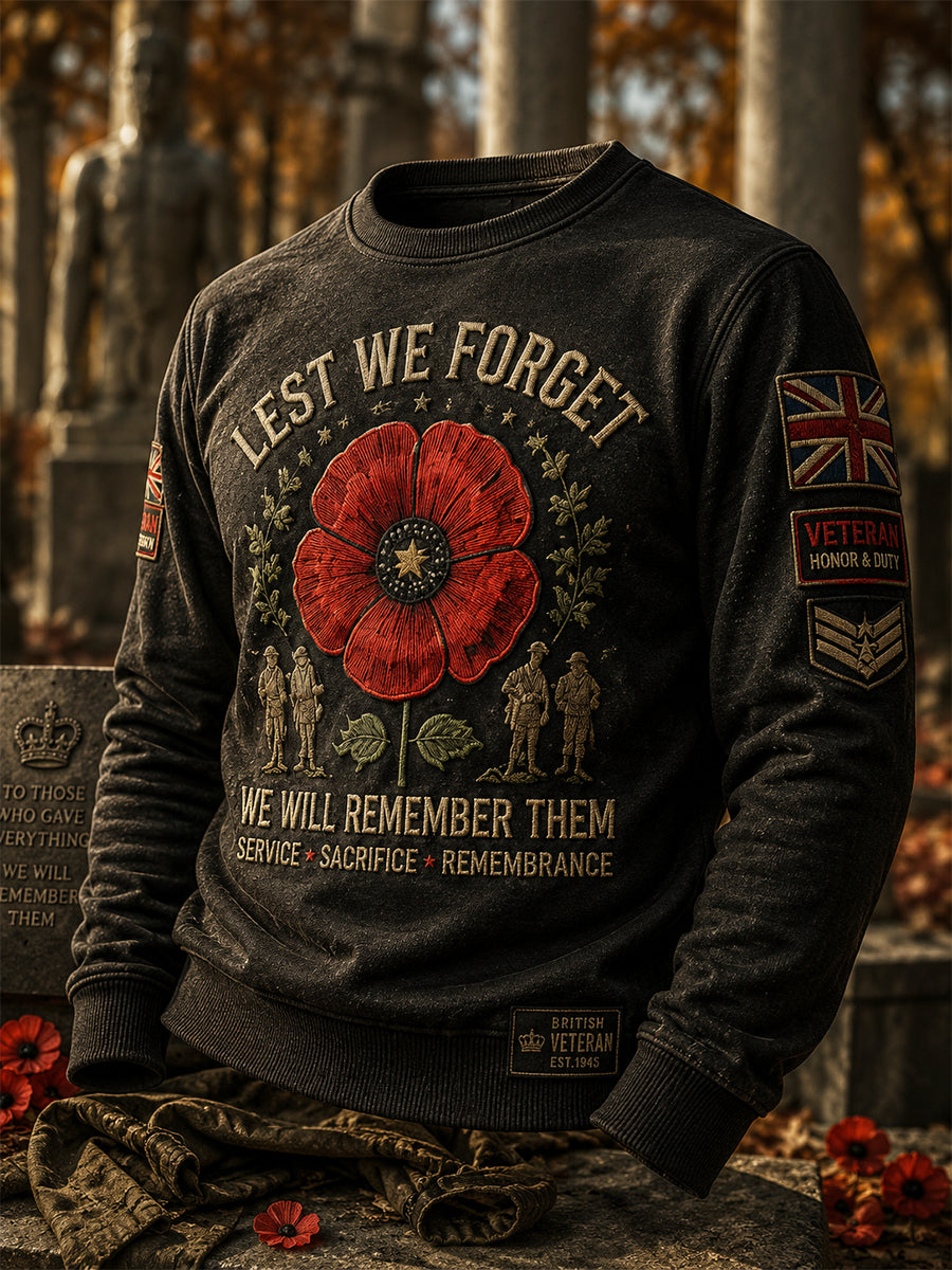 Men's British Veteran Commemorative Print Sweatshirt