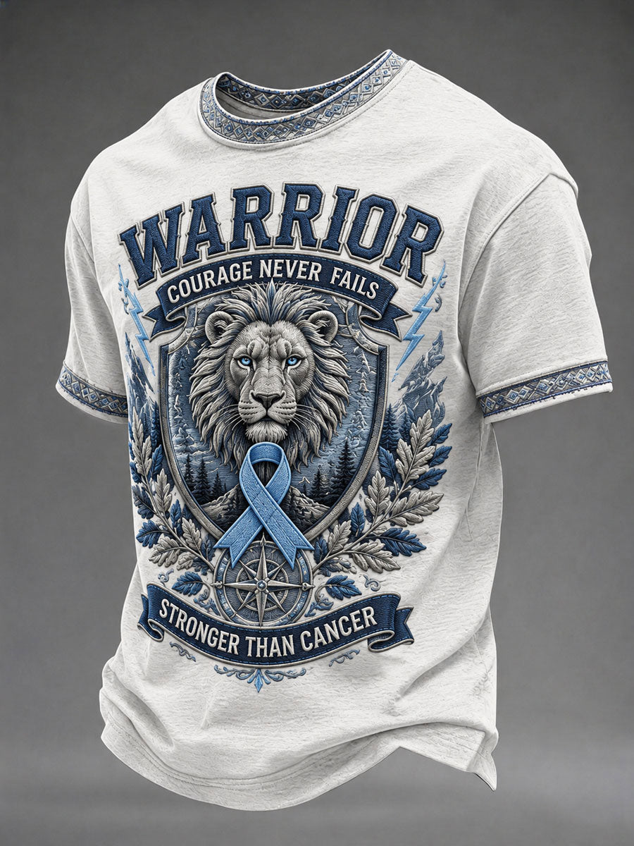 Men's Prostate Cancer Awareness Printed Casual T-Shirt