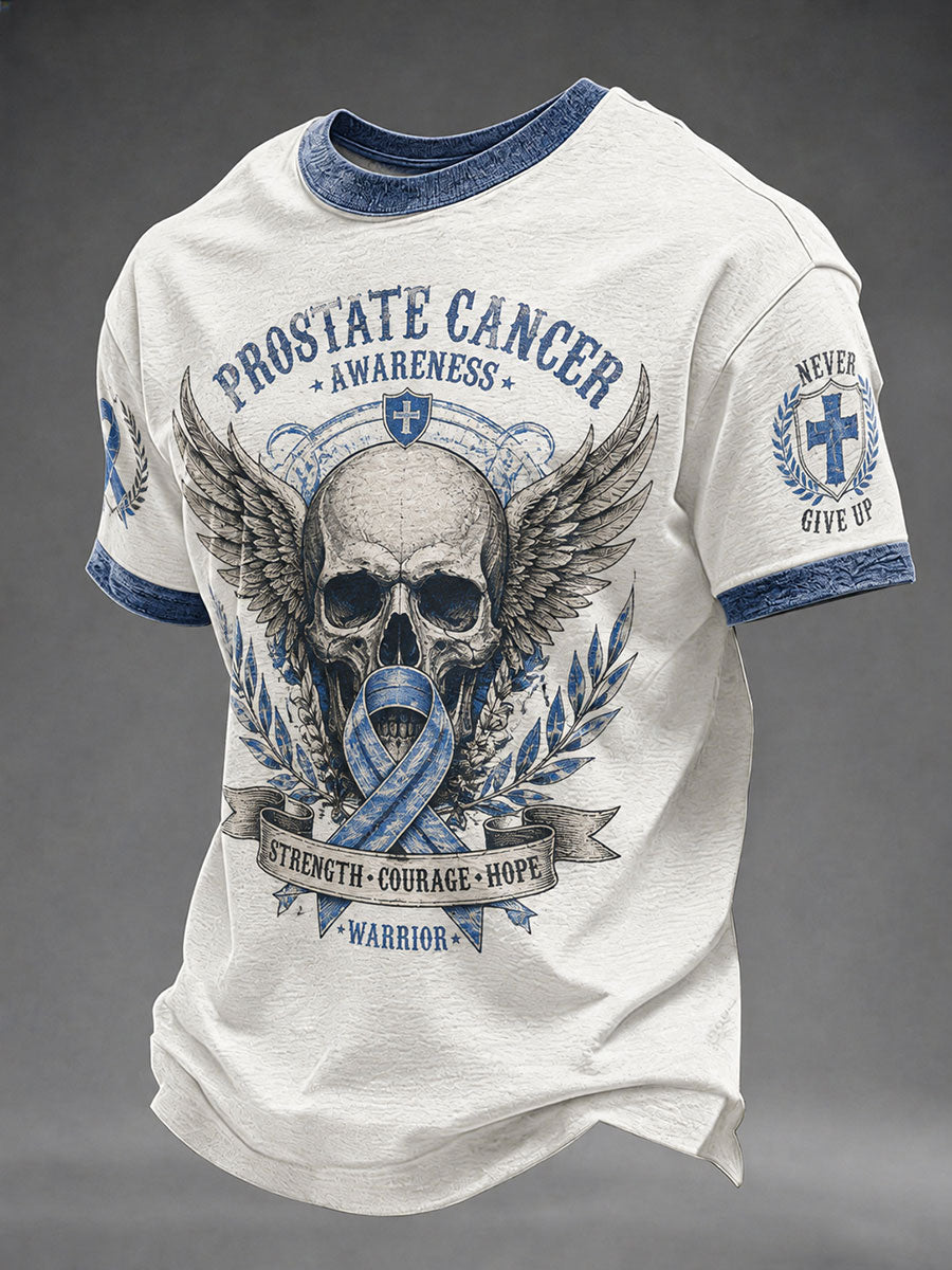 Men's Prostate Cancer Print Casual T-Shirt
