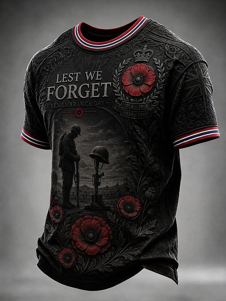 Men's Lest We Forget Short Sleeves T-shirt