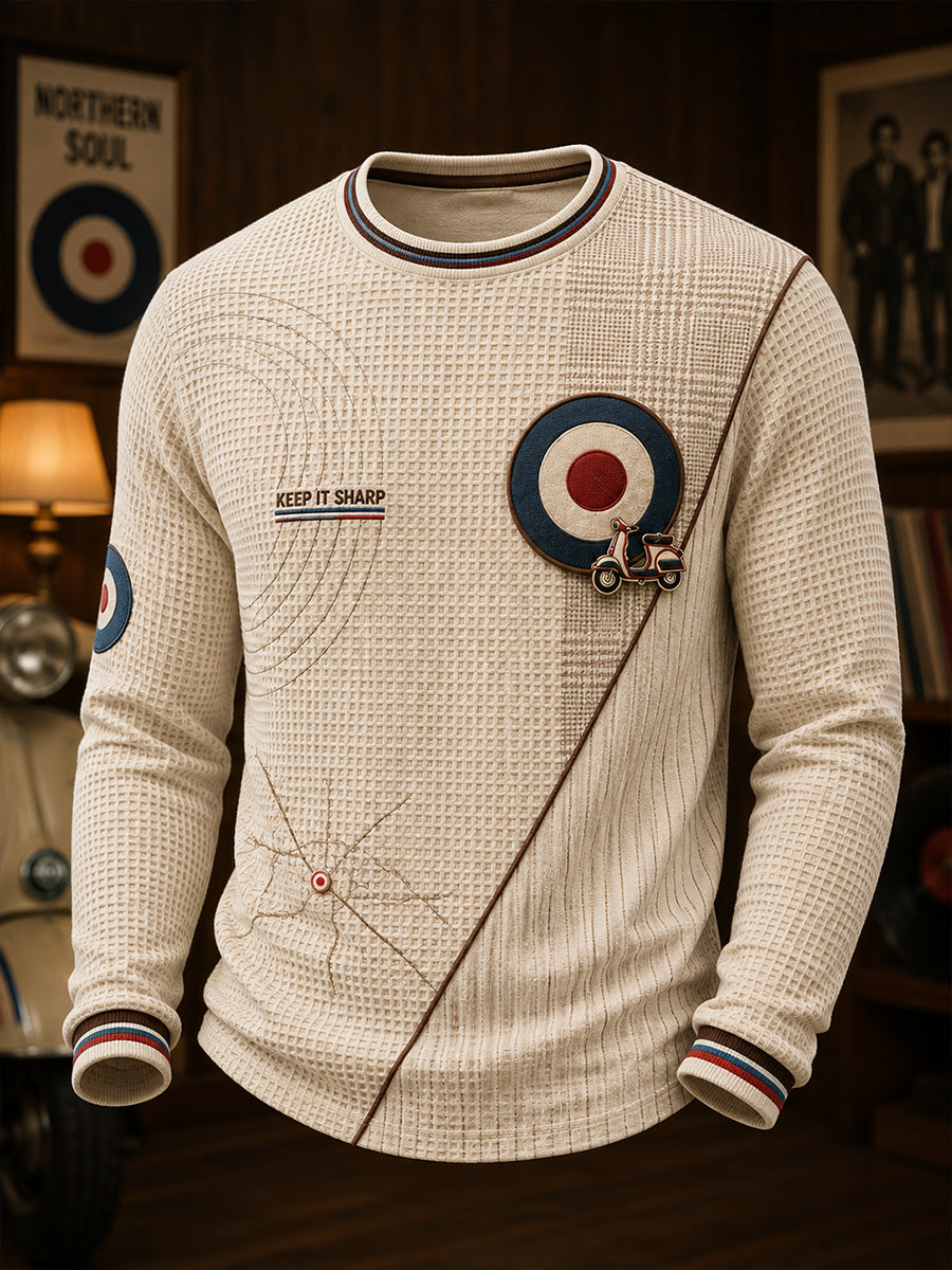 Men's Paul Weller and British Mod Culture Waffle Long Sleeve T-Shirt