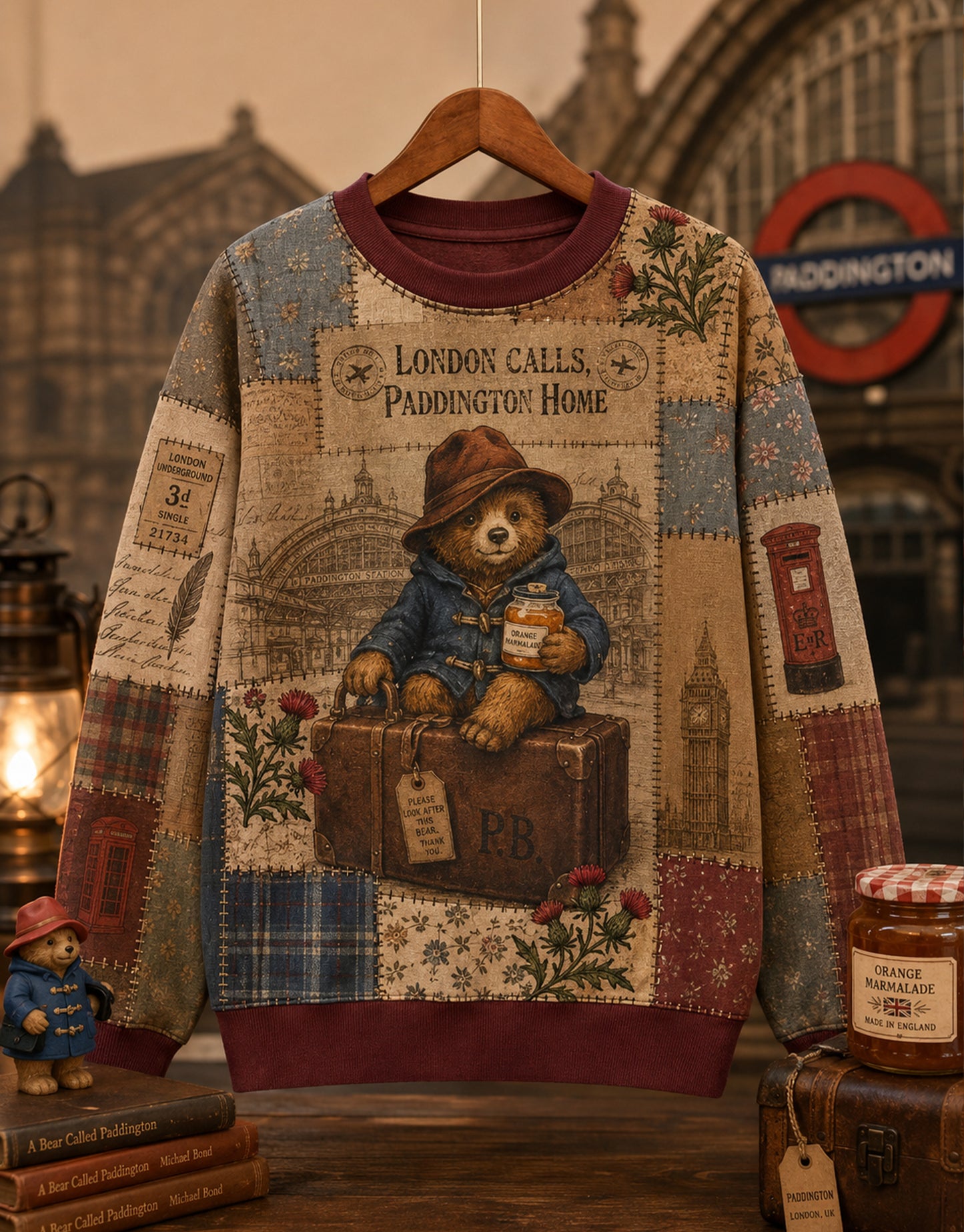 Women’s UK Paddington Bear Long-Sleeve Sweatshirt