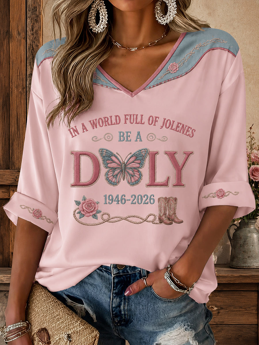 Women's Country Music Lover Queen of Country Floral Art Printed T-shirt