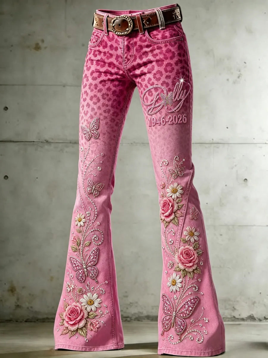 Women's Country Music Lover Queen of Country Floral Art Printed Pants