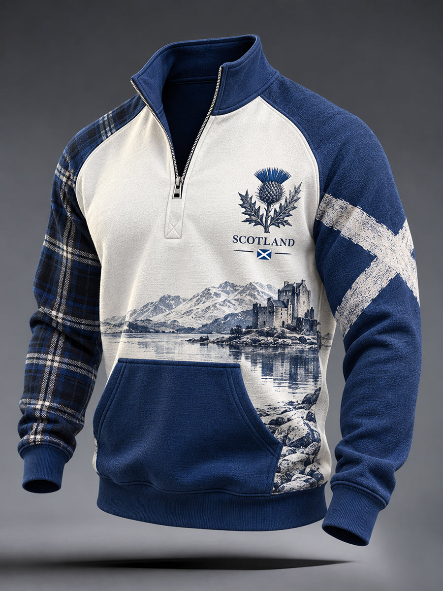 Men's Scotland Graphic Quarter‑Zip Sweatshirt