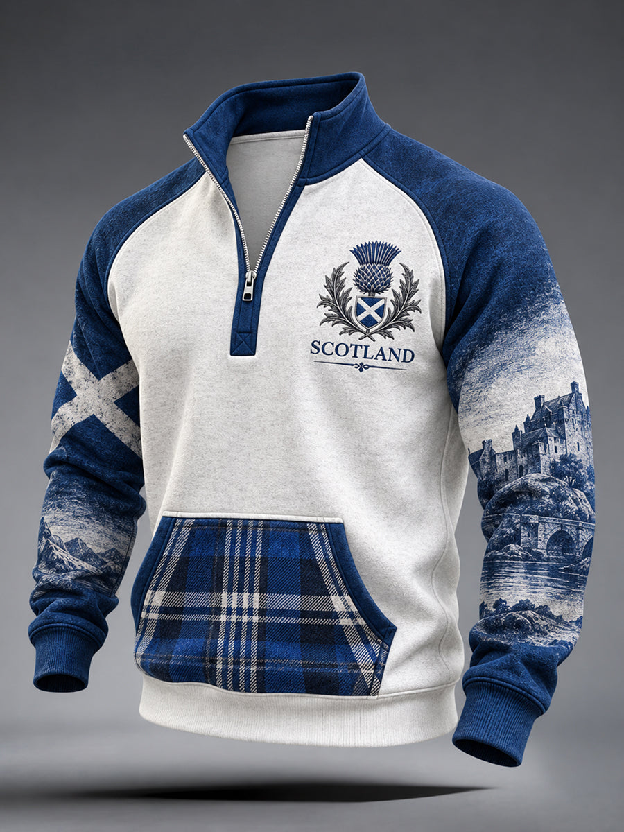 Men's Scotland Graphic Quarter‑Zip Sweatshirt