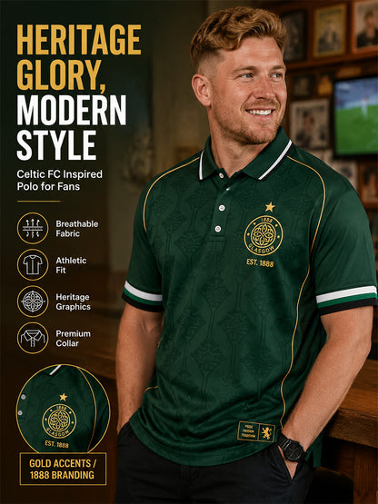 Men's Scottish Print polo shirt