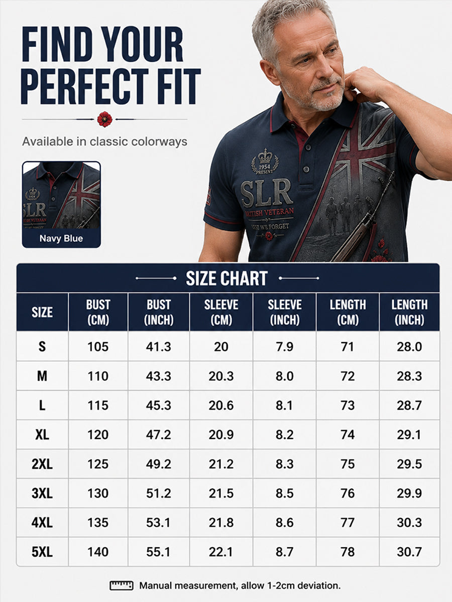 Men's Retro Weapon Print Short-Sleeve Polo Shirt