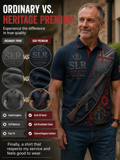 Men's Retro Weapon Print Short-Sleeve Polo Shirt