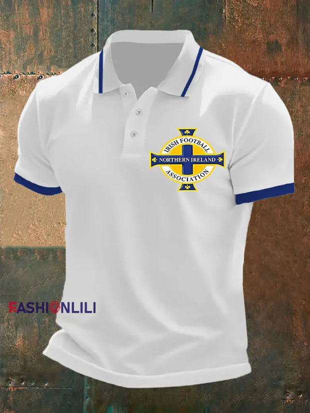 Men's Northern Ireland Football Print Casual T-Shirt