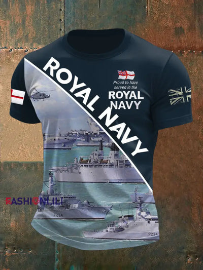 Men's Royal Navy Veteran Printed T-shirt