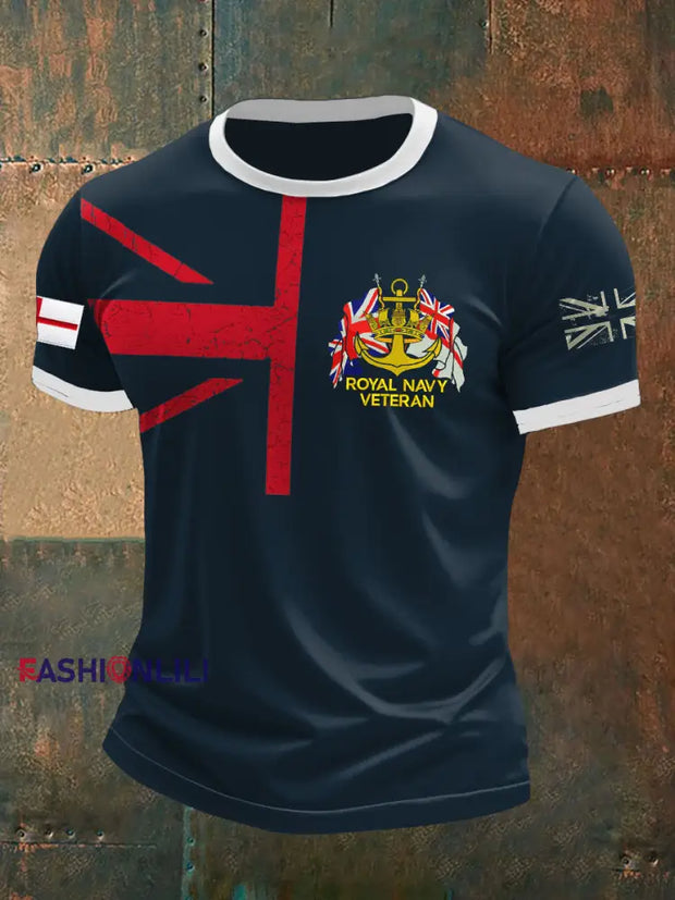 Men's Royal Navy Veteran Printed T-shirt