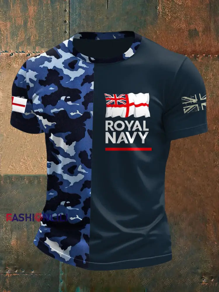 Men's Royal Navy Veteran Printed T-shirt