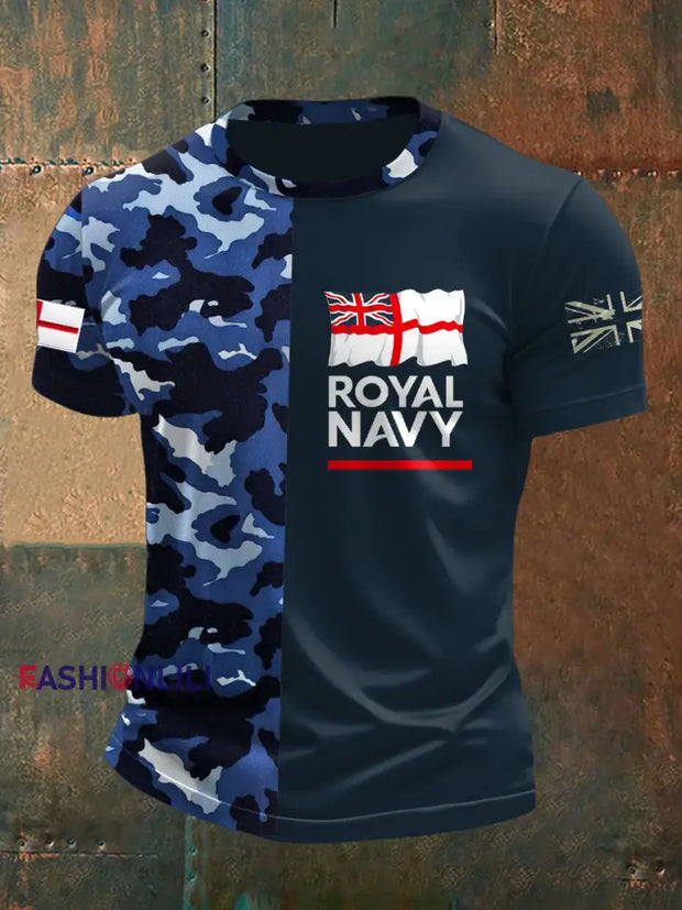 Men's Royal Navy Veteran Printed T-shirt