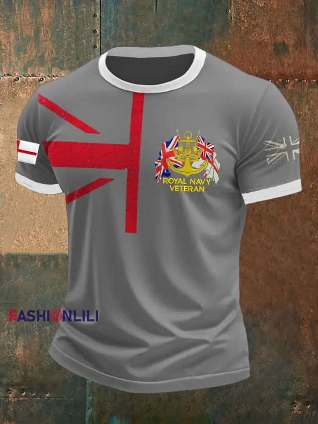 Men's Royal Navy Veteran Printed T-shirt