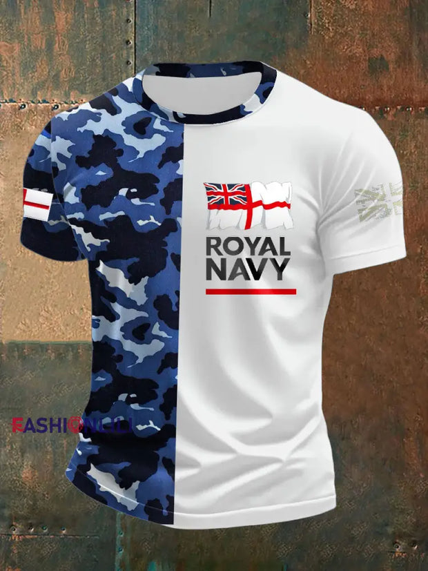 Men's Royal Navy Veteran Printed T-shirt