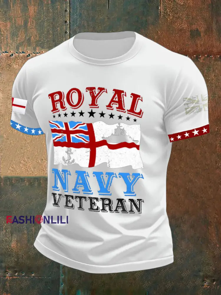 Men's Royal Navy Veteran Printed T-shirt