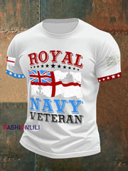 Men's Royal Navy Veteran Printed T-shirt