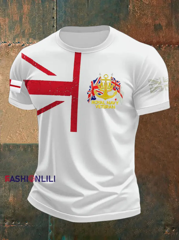 Men's Royal Navy Veteran Printed T-shirt