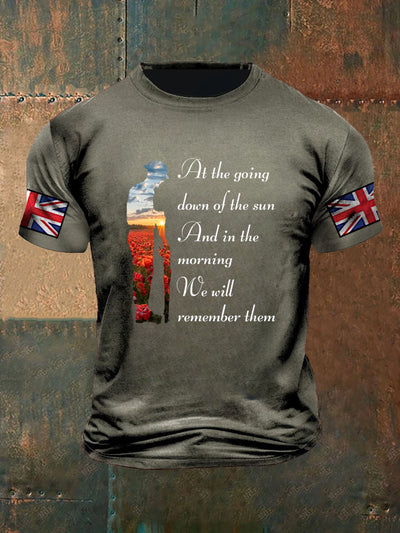 Men's vintage British Royal Navy casual short-sleeved T-shirt British