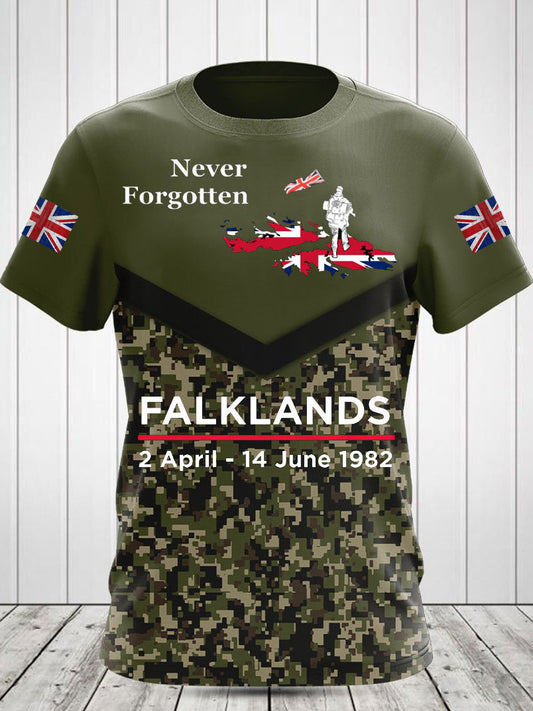 Men's Falklands War Veteran Printed T-Shirt