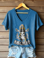 Women's Funny Whiskey Beers Black Tot Day Printed T-Shirt