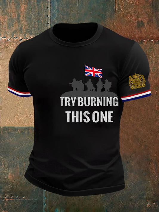 Men's vintage British Royal Navy casual short-sleeved T-shirt British