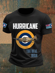 Men's Hurricane The Real Hero Print Casual Tee